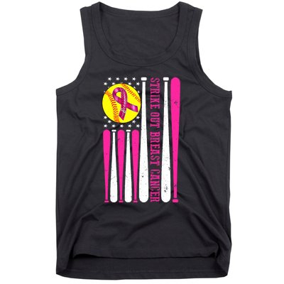 Strike Out Breast Cancer Softball Fight Awareness 2024 Tank Top