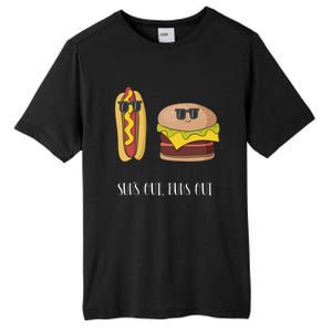 Suns Out Buns Out Hot Dog And Hamburger Cool Gift Tall Fusion ChromaSoft Performance T-Shirt