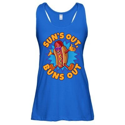 Sun´s Out Buns Out I Fast Food Sausage Hotdogs Food Wiener Gift Ladies Essential Flowy Tank