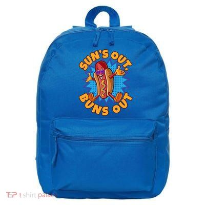 Sun´s Out Buns Out I Fast Food Sausage Hotdogs Food Wiener Gift 16 in Basic Backpack
