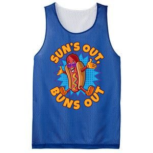 Sun´s Out Buns Out I Fast Food Sausage Hotdogs Food Wiener Gift Mesh Reversible Basketball Jersey Tank