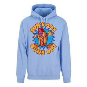 Sun´s Out Buns Out I Fast Food Sausage Hotdogs Food Wiener Gift Unisex Surf Hoodie