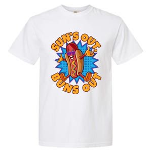 Sun´s Out Buns Out I Fast Food Sausage Hotdogs Food Wiener Gift Garment-Dyed Heavyweight T-Shirt