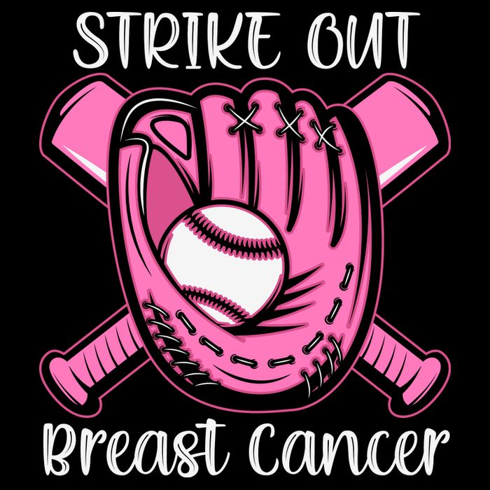 Strike Out Baseball Softball Pink Ribbon Breast Cancer Impact Tech Backpack