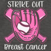 Strike Out Baseball Softball Pink Ribbon Breast Cancer Vector Backpack