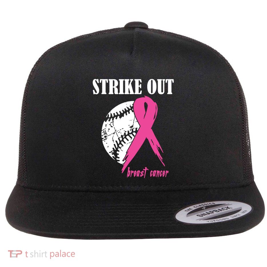 Strike Out Breast Cancer Awareness Baseball Fighters Flatbill Hat