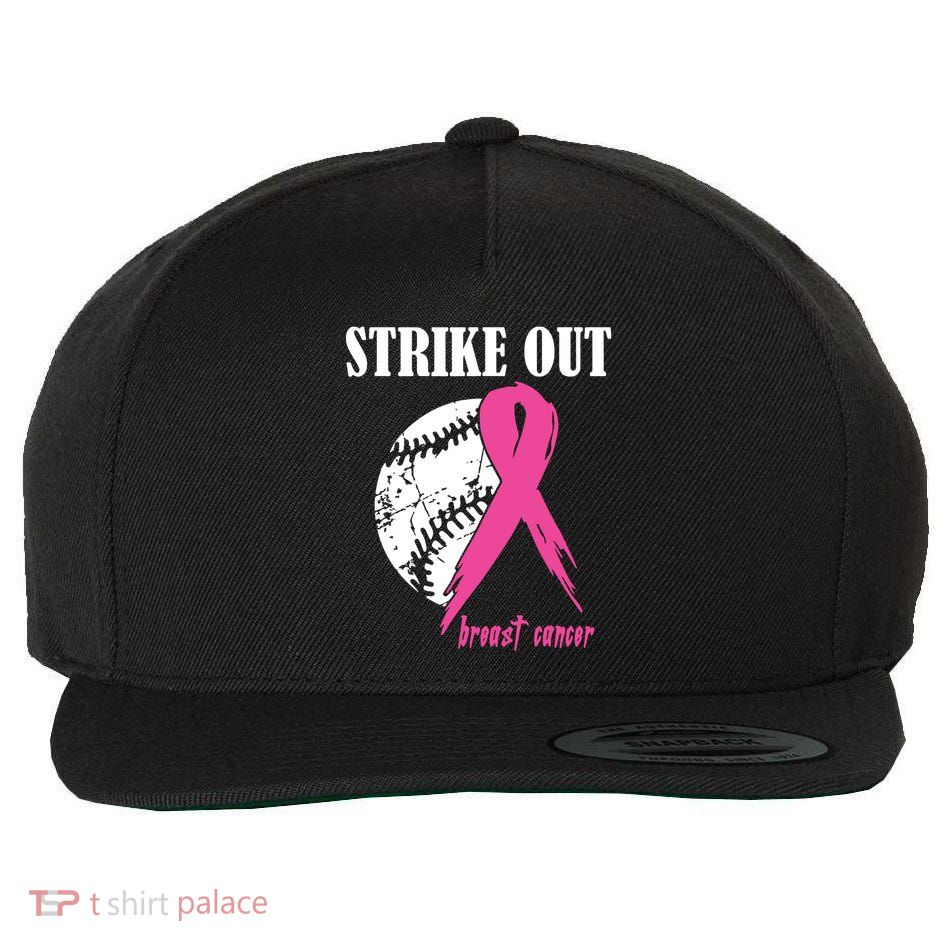 Strike Out Breast Cancer Awareness Baseball Fighters Wool Snapback Cap