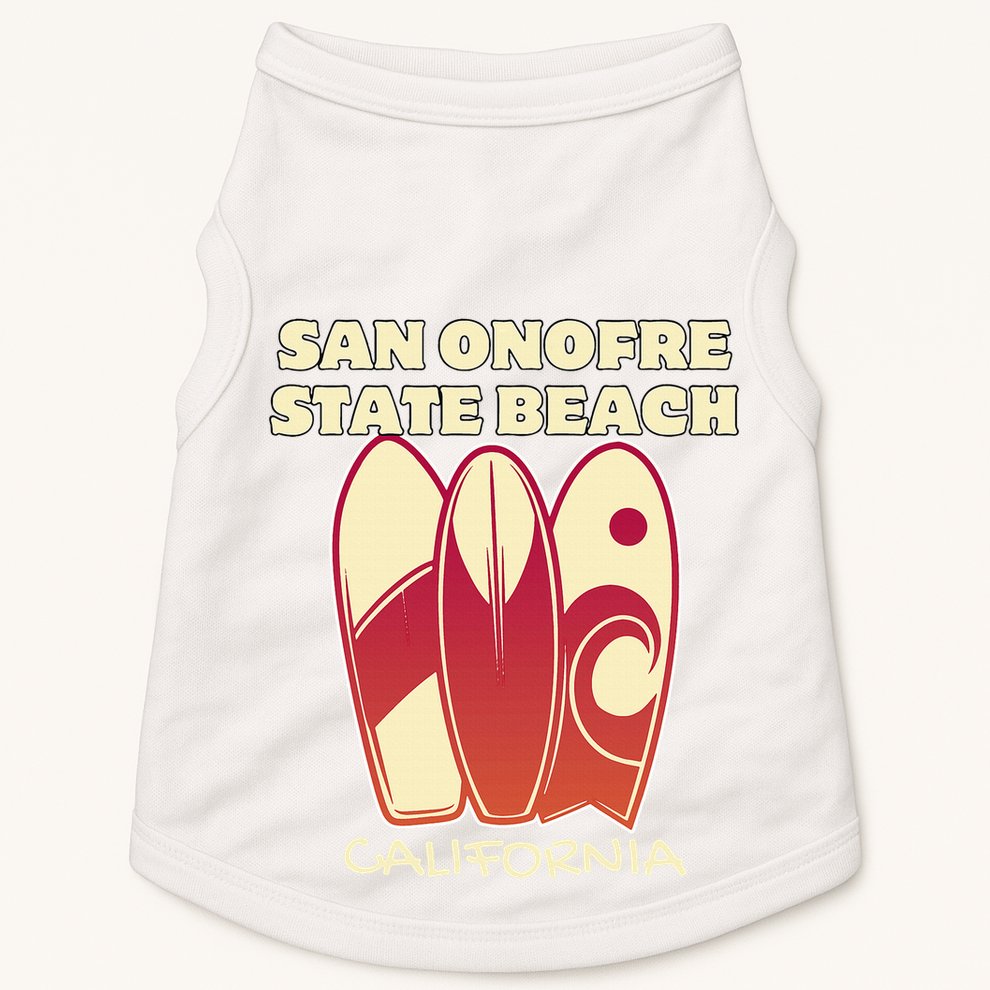 San Onofre Beach California Surfing Vintage Surfboards Doggie Tank