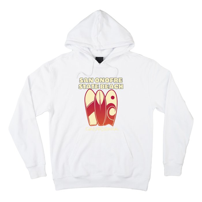 San Onofre Beach California Surfing Vintage Surfboards Hoodie