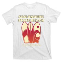 San Onofre Beach California Surfing Vintage Surfboards T-Shirt