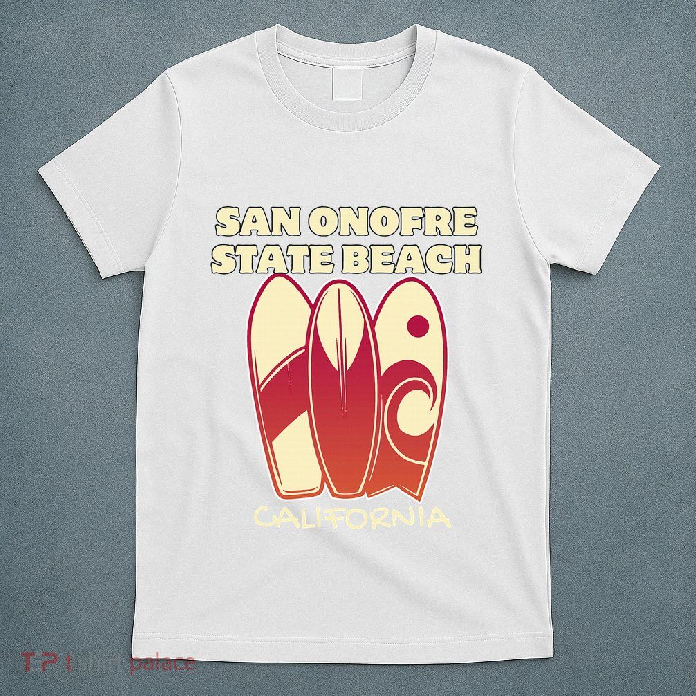 San Onofre Beach California Surfing Vintage Surfboards T-Shirt
