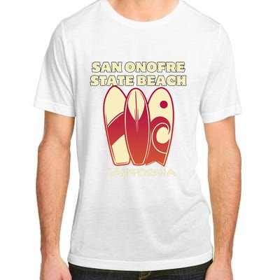 San Onofre Beach California Surfing Vintage Surfboards Adult ChromaSoft Performance T-Shirt