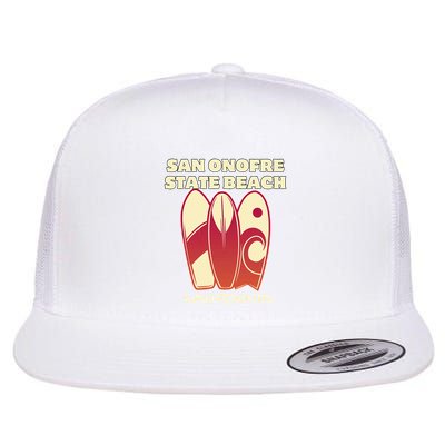 San Onofre Beach California Surfing Vintage Surfboards Flatbill Hat