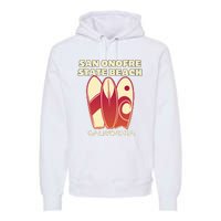 San Onofre Beach California Surfing Vintage Surfboards Premium Hoodie