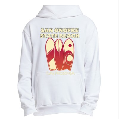 San Onofre Beach California Surfing Vintage Surfboards Urban Pullover Hoodie