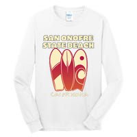 San Onofre Beach California Surfing Vintage Surfboards Tall Long Sleeve T-Shirt