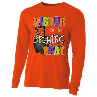 Sister Of Brewing Baby Halloween Theme Baby Shower Spooky Cooling Performance Long Sleeve Crew