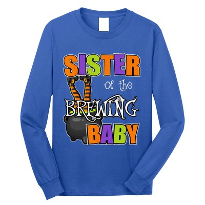 Sister Of Brewing Baby Halloween Theme Baby Shower Spooky Long Sleeve Shirt