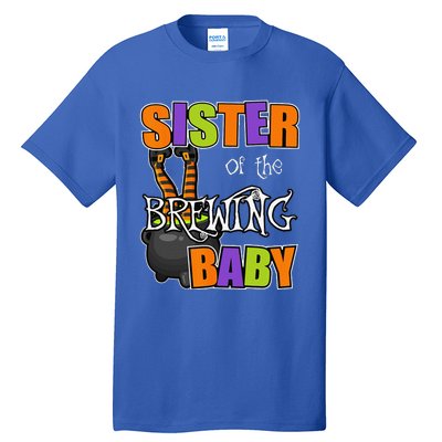 Sister Of Brewing Baby Halloween Theme Baby Shower Spooky Tall T-Shirt