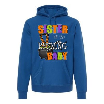 Sister Of Brewing Baby Halloween Theme Baby Shower Spooky Premium Hoodie