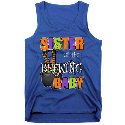 Sister Of Brewing Baby Halloween Theme Baby Shower Spooky Tank Top