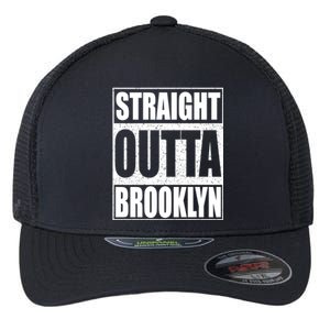 Straight Outta Brooklyn Gift New York Gift Flexfit Unipanel Trucker Cap