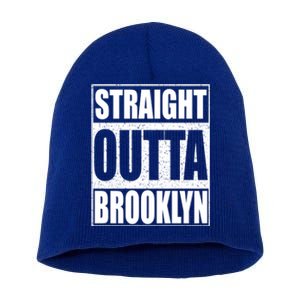 Straight Outta Brooklyn Gift New York Gift Short Acrylic Beanie