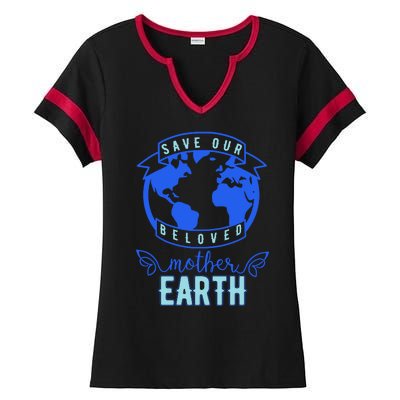 Save Our Beloved Mother Earth Ladies Halftime Notch Neck Tee