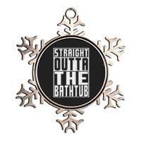 Straight Outta Bathtub Funny Rubber Duck Lovers Metallic Star Ornament