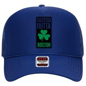 Straight Outta Boston High Crown Mesh Back Trucker Hat