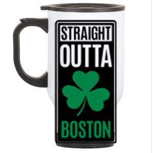 Straight Outta Boston Stainless Steel Travel Mug