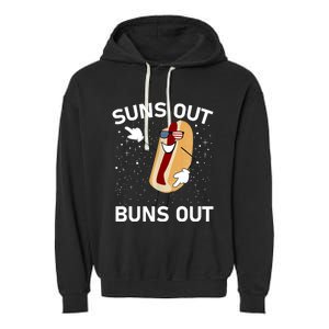 Suns Out Buns Out And Funs Out Funny Hotdog Great Gift Garment-Dyed Fleece Hoodie