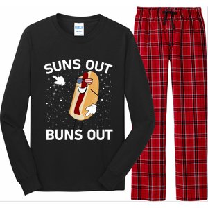 Suns Out Buns Out And Funs Out Funny Hotdog Great Gift Long Sleeve Pajama Set