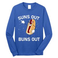 Suns Out Buns Out And Funs Out Funny Hotdog Great Gift Long Sleeve Shirt