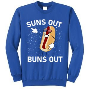 Suns Out Buns Out And Funs Out Funny Hotdog Great Gift Sweatshirt