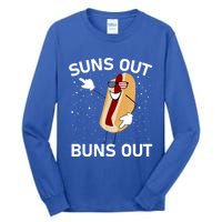 Suns Out Buns Out And Funs Out Funny Hotdog Great Gift Tall Long Sleeve T-Shirt