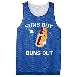 Suns Out Buns Out And Funs Out Funny Hotdog Great Gift Mesh Reversible Basketball Jersey Tank