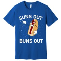 Suns Out Buns Out And Funs Out Funny Hotdog Great Gift Premium T-Shirt