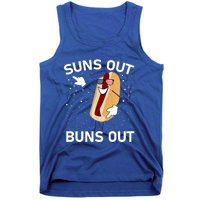 Suns Out Buns Out And Funs Out Funny Hotdog Great Gift Tank Top