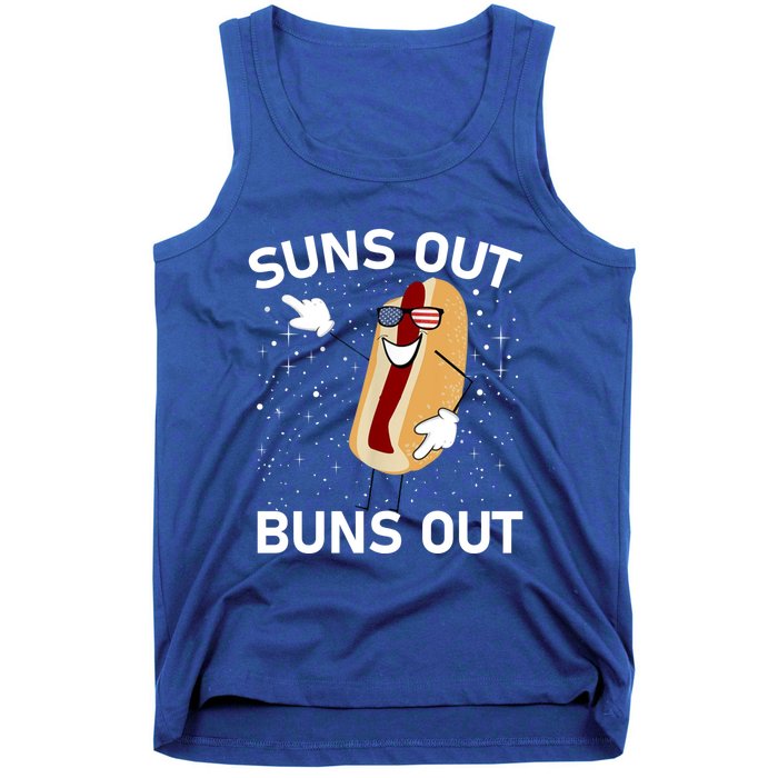 Suns Out Buns Out And Funs Out Funny Hotdog Great Gift Tank Top