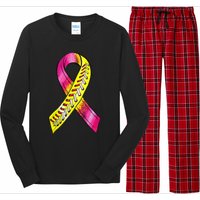 Strike Out Breast Cancer Awareness Day Pink Ribbon Softball Long Sleeve Pajama Set