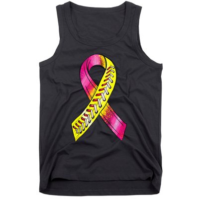 Strike Out Breast Cancer Awareness Day Pink Ribbon Softball Tank Top