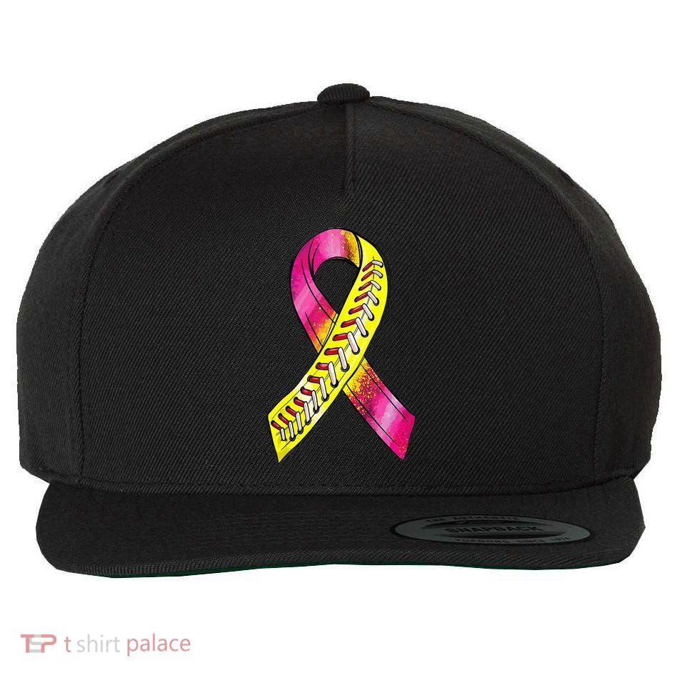 Strike Out Breast Cancer Awareness Day Pink Ribbon Softball Wool Snapback Cap