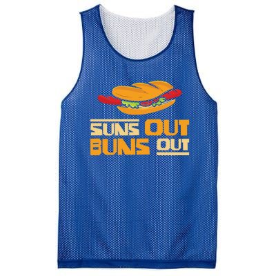 Suns Out Buns Out Bbq Barbeques Grill Gift Mesh Reversible Basketball Jersey Tank