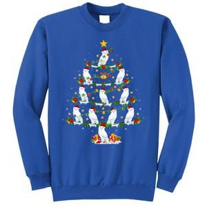 Snowy Owl Bird Lover Xmas Lighting Snowy Owl Christmas Tree Gift Sweatshirt