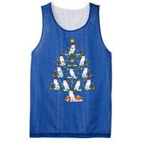 Snowy Owl Bird Lover Xmas Lighting Snowy Owl Christmas Tree Gift Mesh Reversible Basketball Jersey Tank