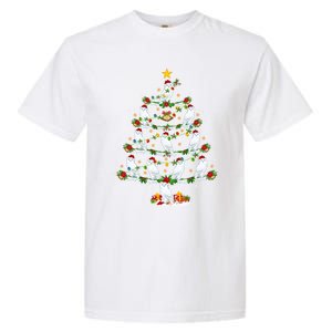 Snowy Owl Bird Lover Xmas Lighting Snowy Owl Christmas Tree Gift Garment-Dyed Heavyweight T-Shirt