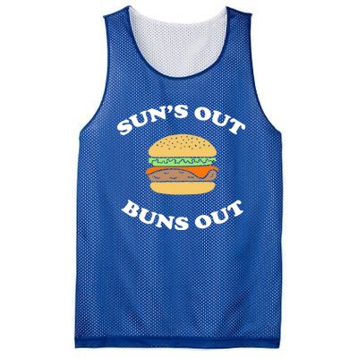 Suns Out Buns Out Bbq Hamburger Gift Mesh Reversible Basketball Jersey Tank