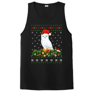 Snowy Owl Bird Lover Xmas Santa Hat Ugly Snowy Owl Christmas Cute Gift PosiCharge Competitor Tank