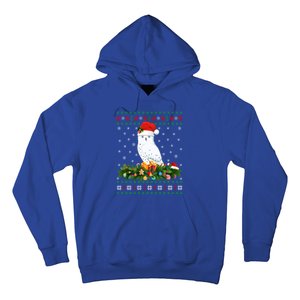 Snowy Owl Bird Lover Xmas Santa Hat Ugly Snowy Owl Christmas Cute Gift Hoodie